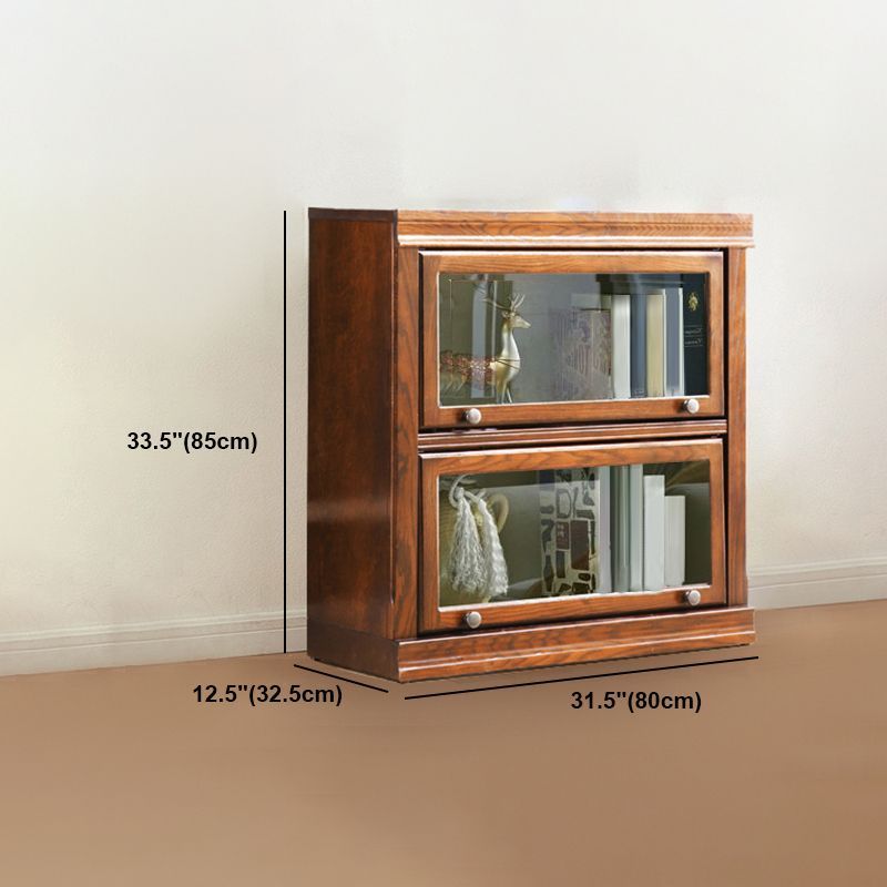 Holzkostenbuchbuch für zeitgenössische geschlossene Bücherregal mit Türen für das Heimbüro