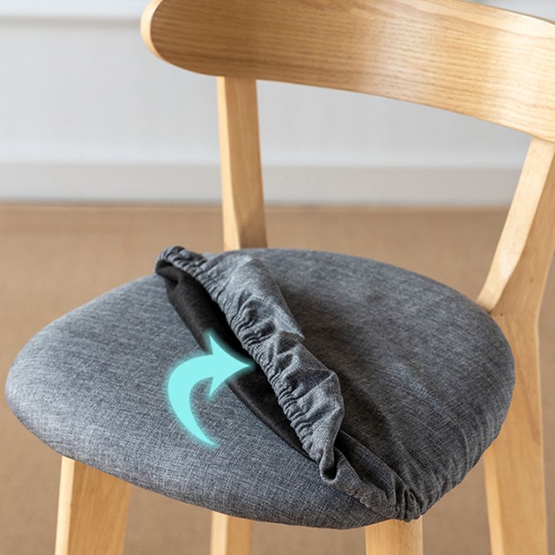 Scandinavian Rubberwood Low Back Barstool Milk Tea Shop Upholstered Stool