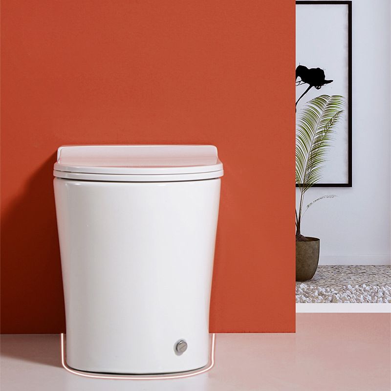 Contemporary Elongated Toilet Bowl Siphon Jet Flush Toilet with Seat for Bathroom