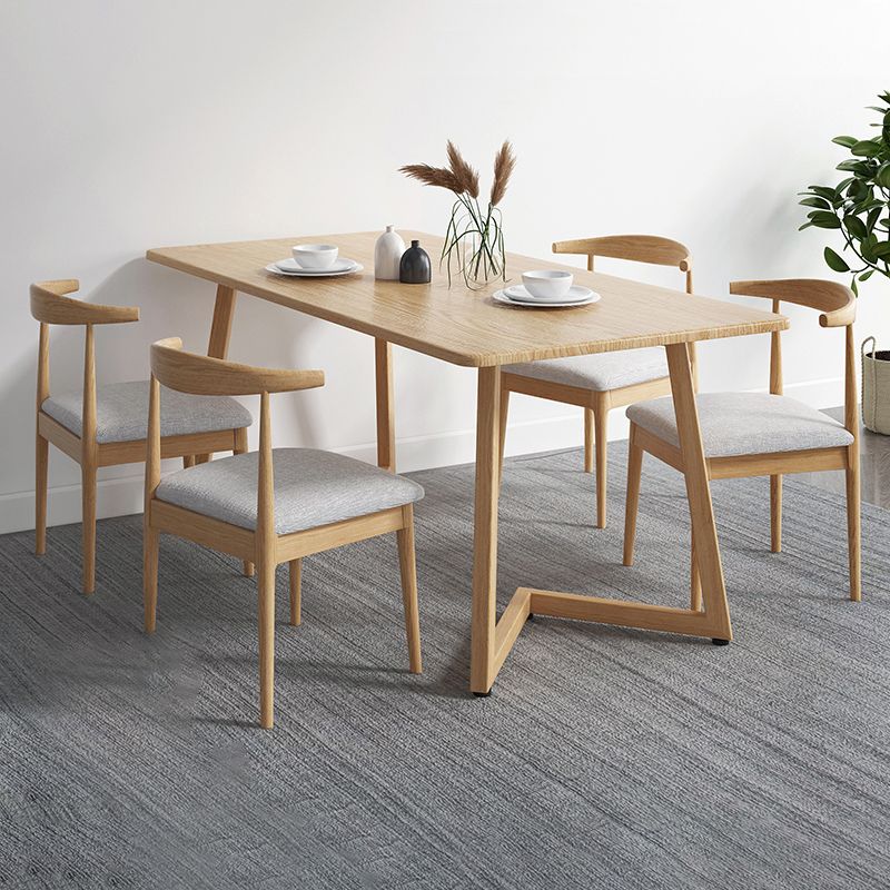 Modern Solid Wood Dining Room Set with Rectangle Table Dining Table Furniture for Home