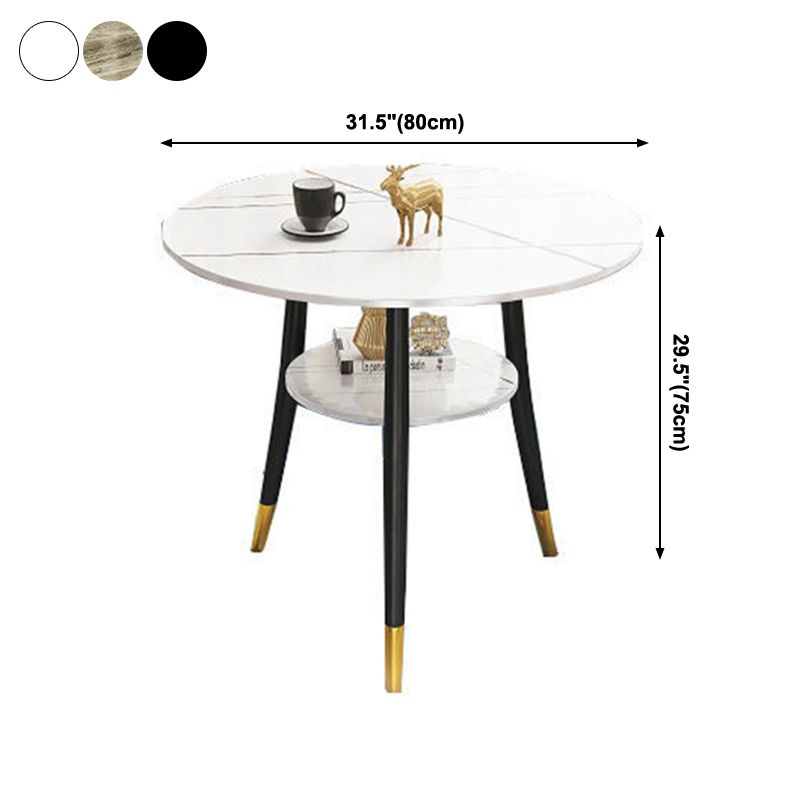 Stone Dining Table Traditional Luxury Round Dining Site Table with Tripod Base
