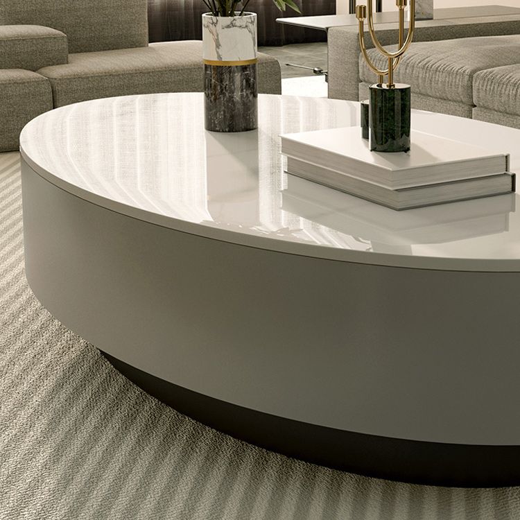 Glam Slate Coffee Cocktail Table Frame Oval Pedestal Coffee Table for Home