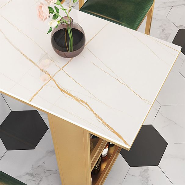 Contemporary Pub Table Set 1/2/7 Pieces Rectangular Table and Stool Set