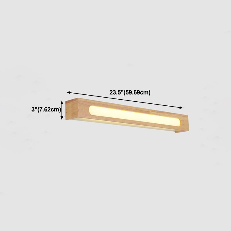 Illuminazione geometrica vanità moderna moderna legno multi luci vanità sconce