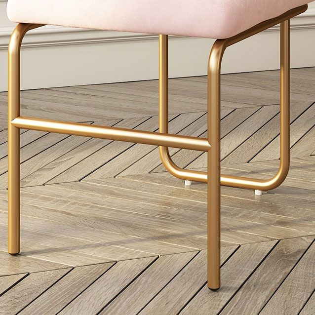 Glam Velvet Armless Dining Chairs Metal Dining Chairs for Home Use