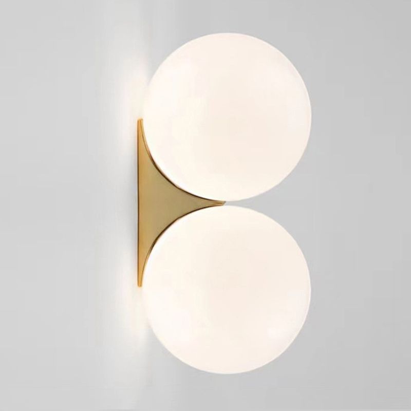 Globe Wall Lighting Simplicity Glass 1/2 Light Wall Sconces for Bedroom
