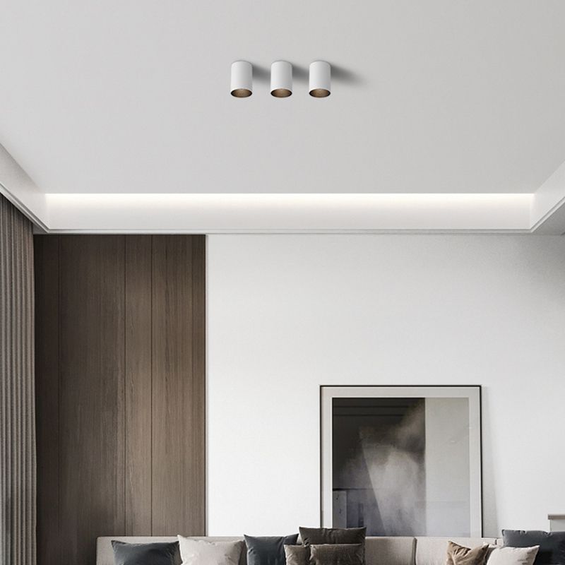 Cylinder Ceiling Light Fixture Contemporary LED Flush Mount for Corridor