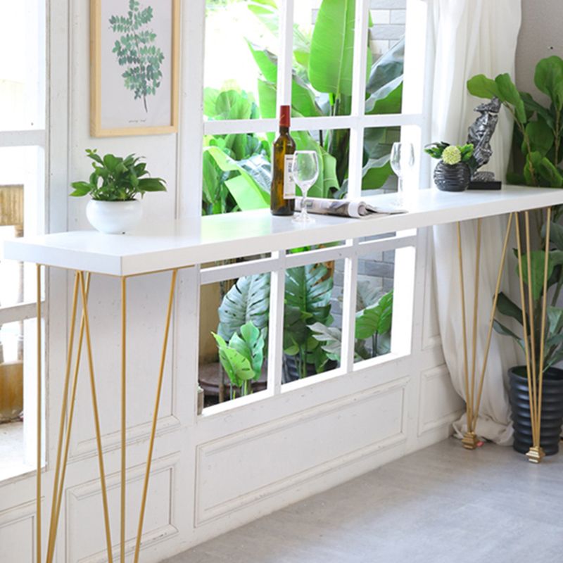 Modern Solid Wood Bar Dining Table Rectangle Bar Table for Kitchen