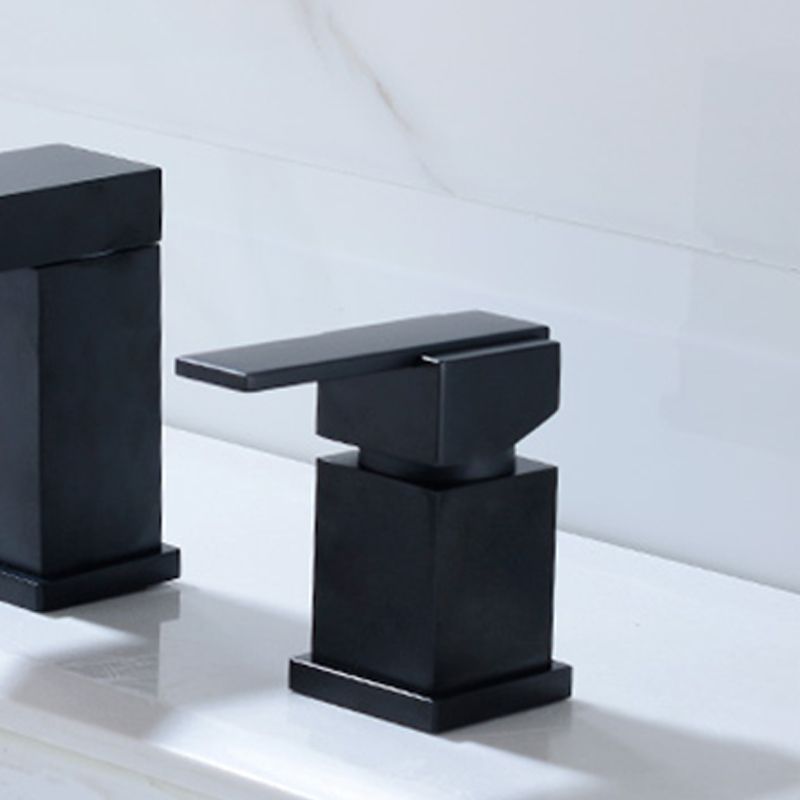 Contemporary Bathroom Faucet Deck Mounted Copper Two Handle Swivel Roman Tub Faucet Set