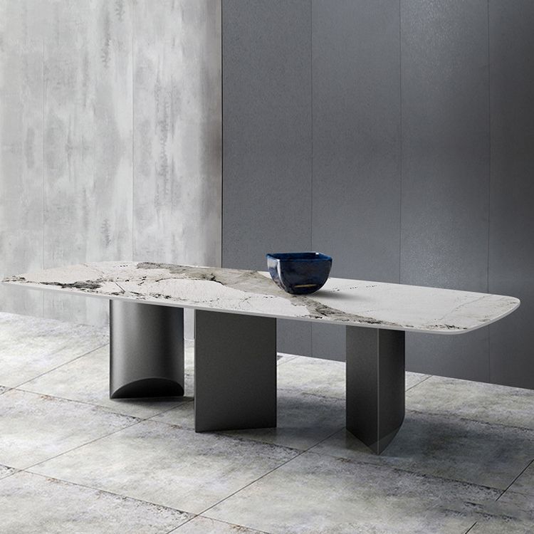 Modern Style Sintered Stone Table Rectangle Dining Table for Kitchen