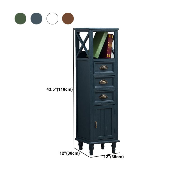 Wood Modern Cabinet Rectangular Minimalist Side Cabinet with Drawer