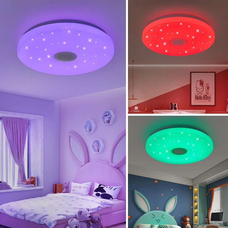 Lámpara de techo moderna, luz de control de teléfono, luz LED Bluetooth, luz de dormitorio