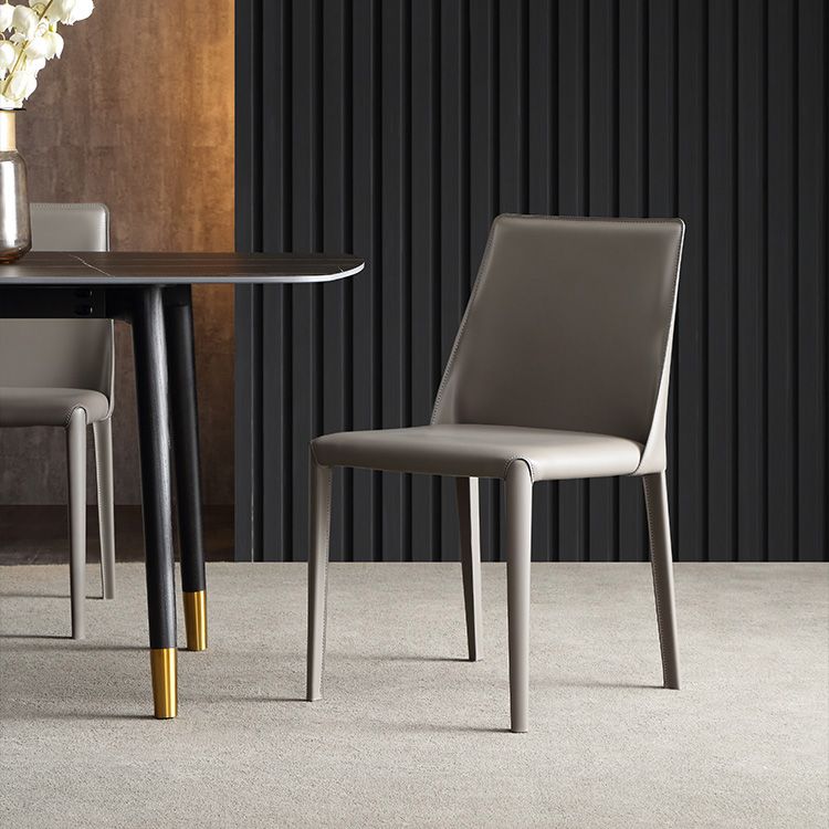 Modern 1/4/5/6/7 Pieces Dining Set Sintered Stone Dining Table with Leather Chairs