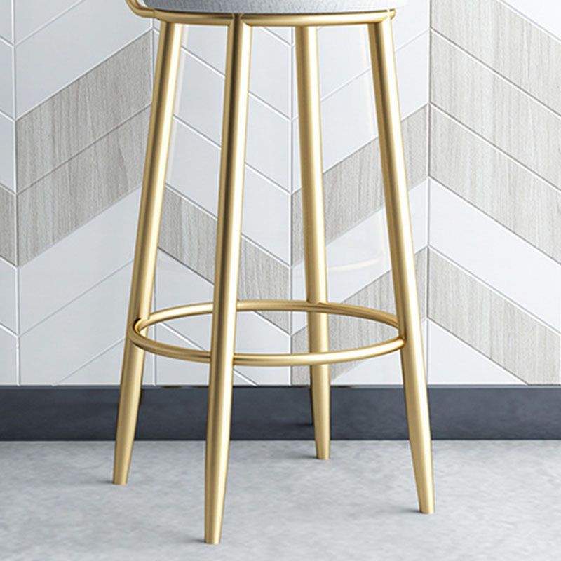 Moderner Metal -Barhocker mit Fußstütze und Casual Bar Stool im unteren Rücken