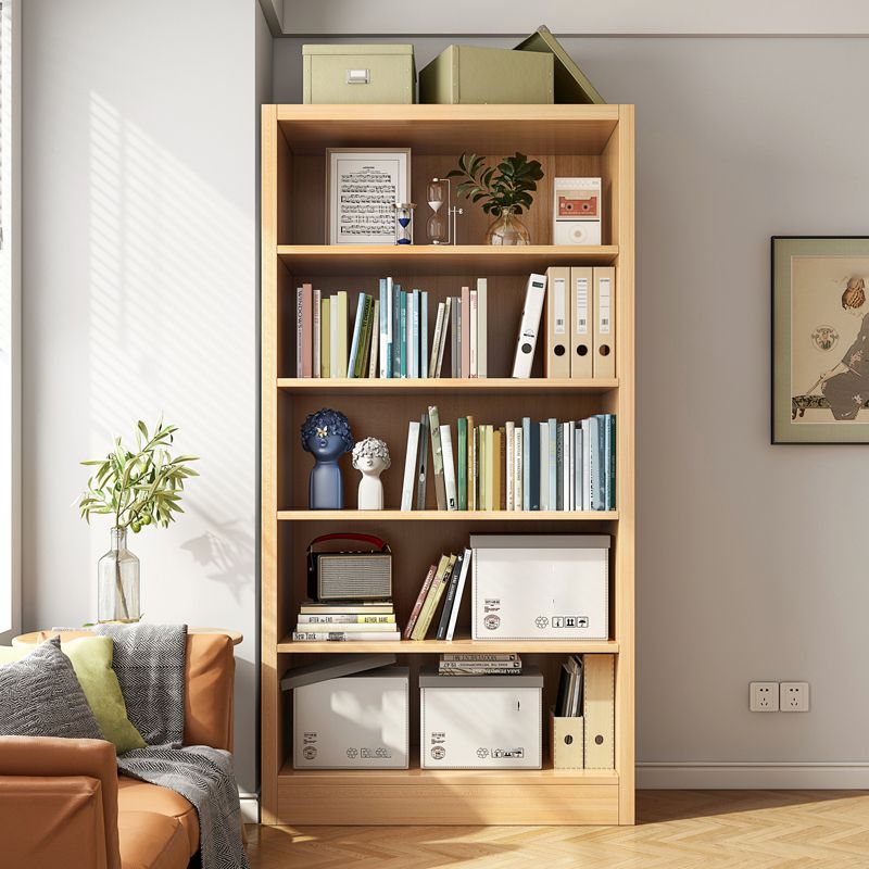 Closed Back Standard Bookcase Scandinavian Engineered Wood Bookshelf