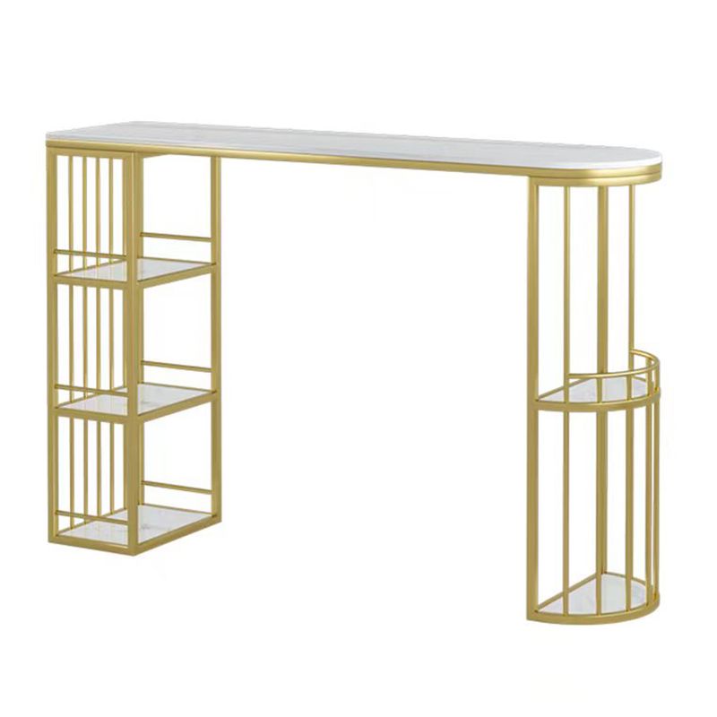 Modern Style Bar Table Set 1/3 Pcs White Granite Bar Table Set