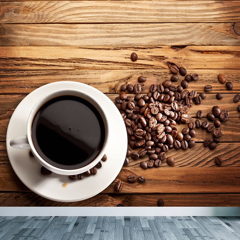 Soft Color Coffee Wall Mural Eco-friendly Modernism Commercial Use Wall Decoration