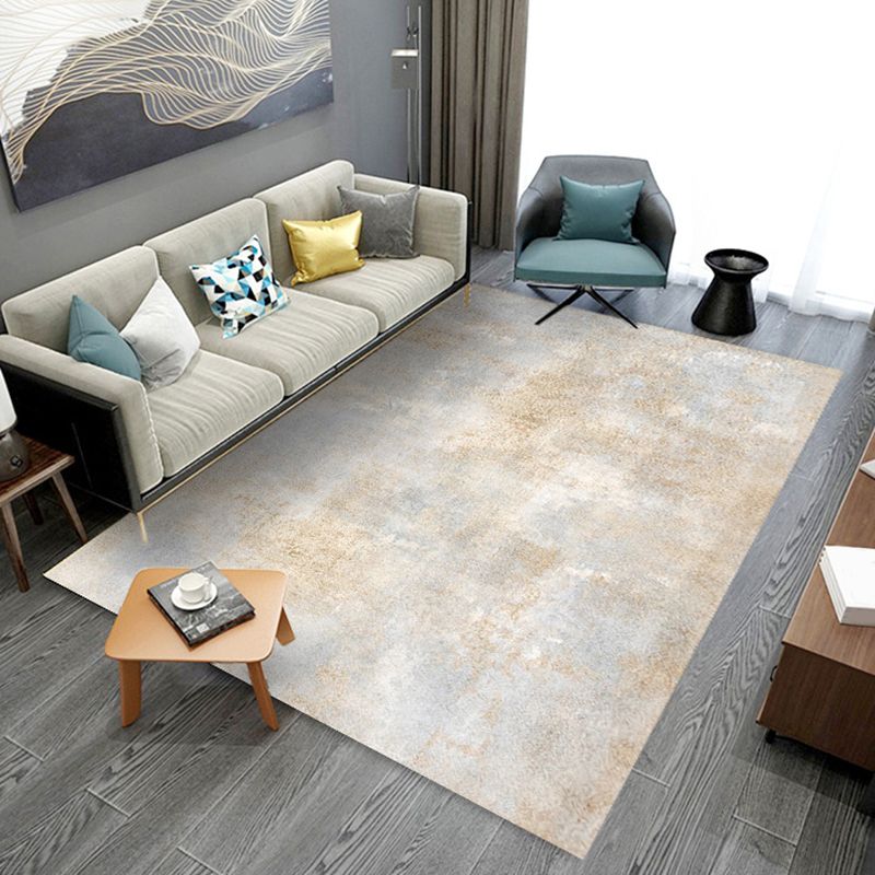 Modern Graphic Rug Polyester Beige Rug Washable Rug for Drawing Room