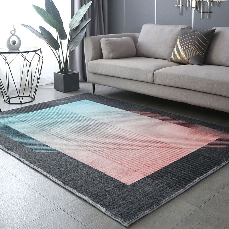 Purple Modern Carpet Blending Abstract Graphic Carpet Stain Resistant Carpet for Living Room