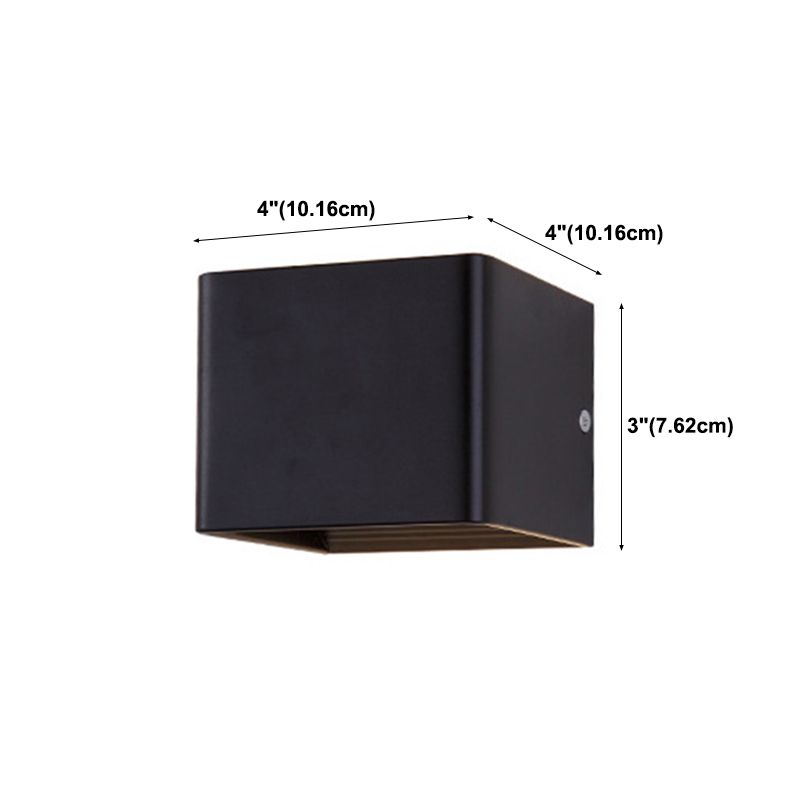 Square Shade 2 Lights Metal Wall Lighting Modern Style Wall Light Fixtures