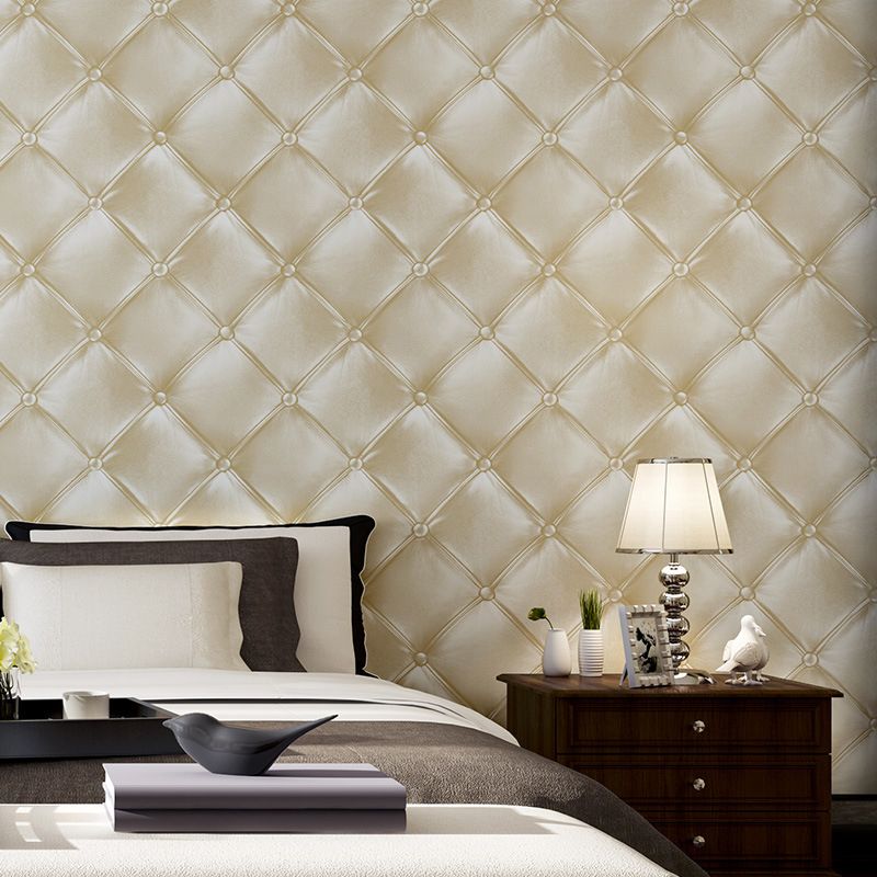 3D Leather Effect Wallpaper 20.5-inch x 33-foot Retro Harlequin Non-Pasted Wall Decor