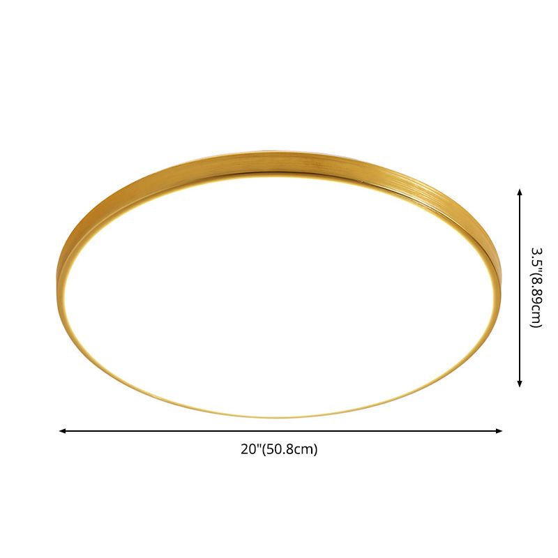 Modern Led Fixture Flush Mount Lighting Fixture Acrylic and Metal Lampshade for Corridor