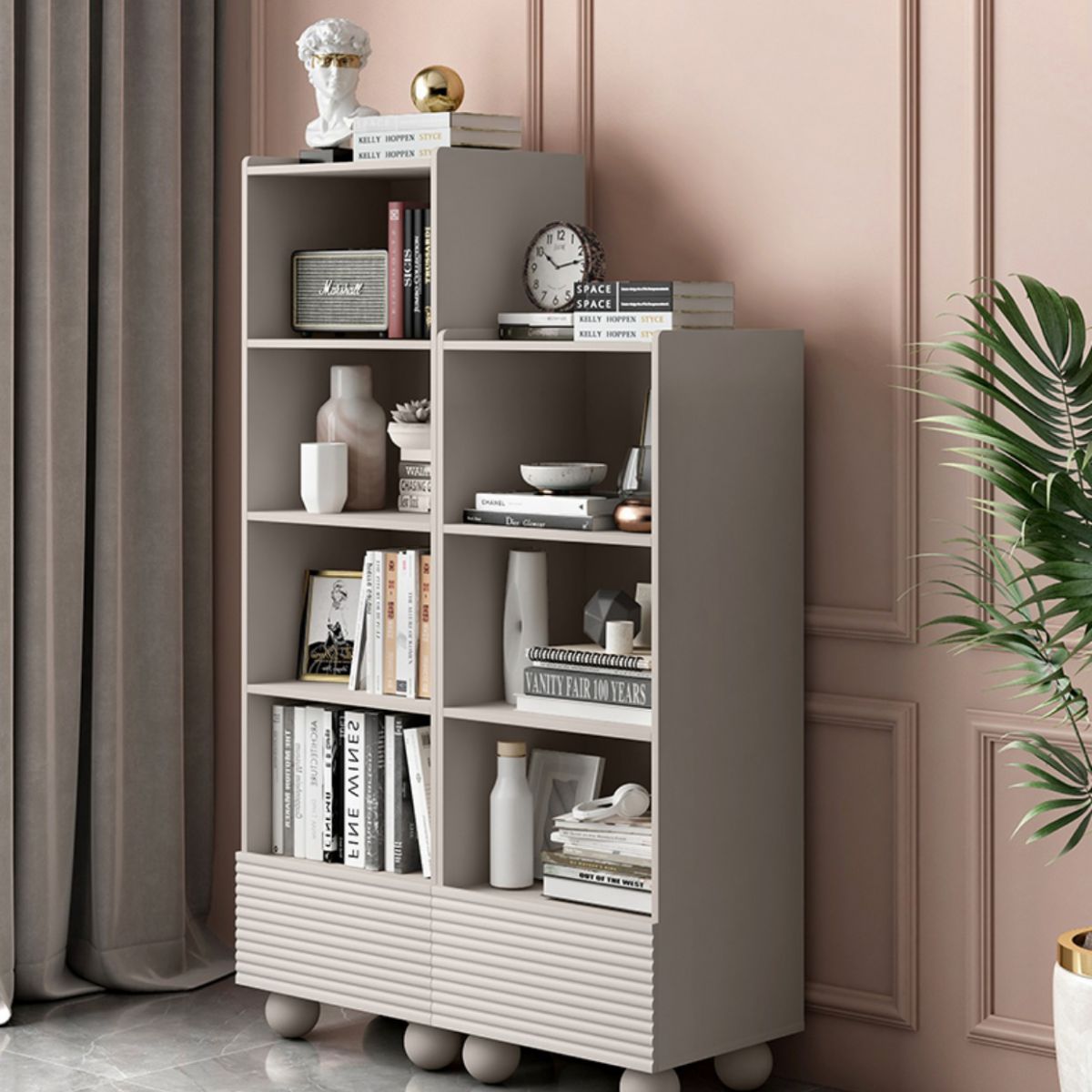 Standard Book Shelf with Drawer Vertical Shelf Bookcase for Office