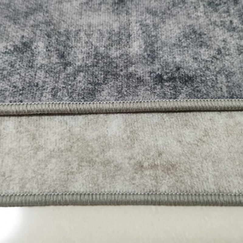 Tapis moderne gris bloc de couleur en Polyester, résistant aux taches, pour la décoration de la maison