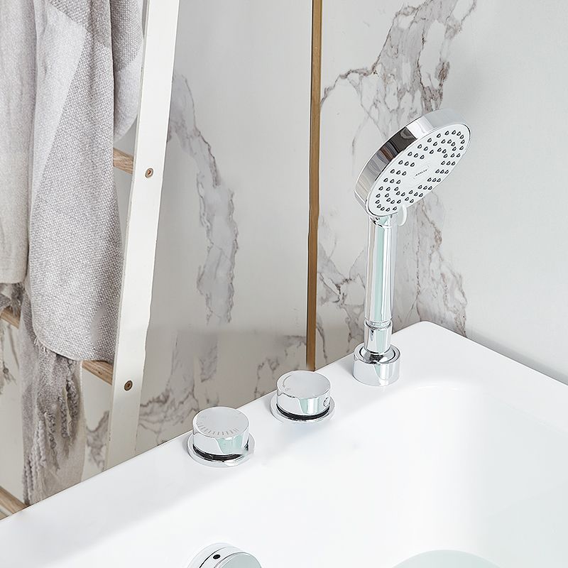 Small Tub Modern Soaking White Acrylic Bathroom Back to Wall Bathtub