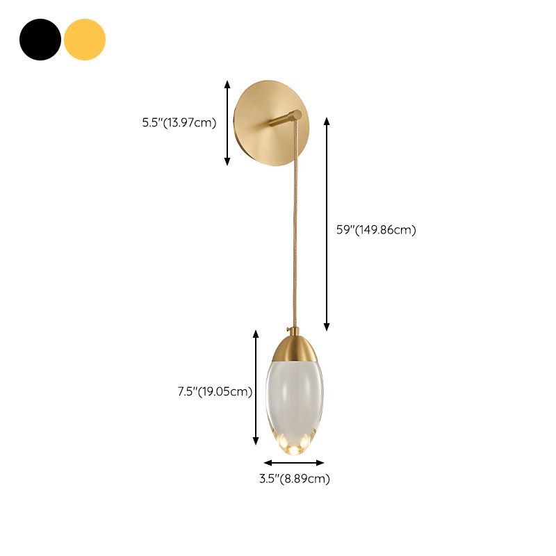 Post-Modern Wall Sconce Crystal LED Sconce Lighting for Bedroom