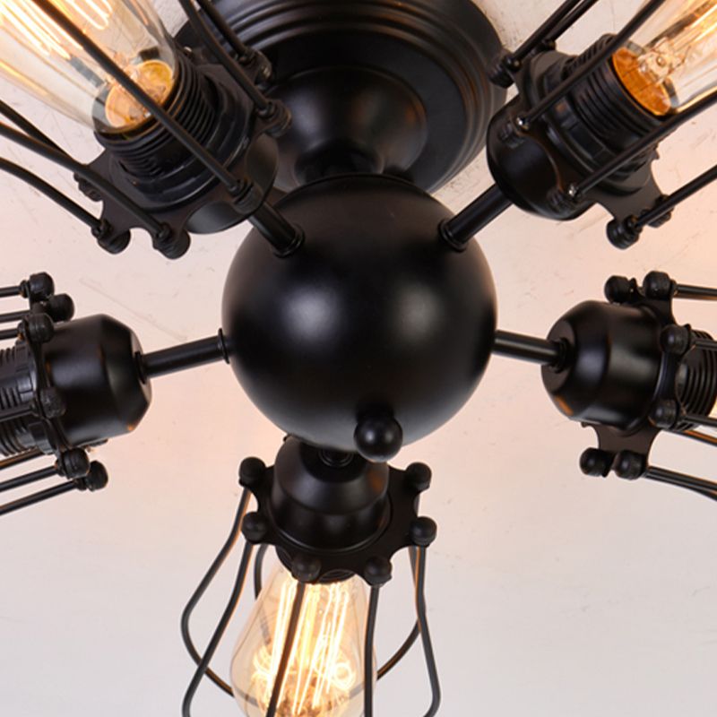 Metal Ceiling Mounted Fixture Industrial Style Ceiling Flush Mount