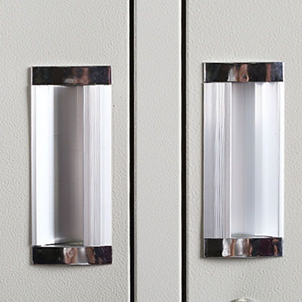 White Hinged Wardrobe Armoire Steel Storage Cabinet for Bedroom