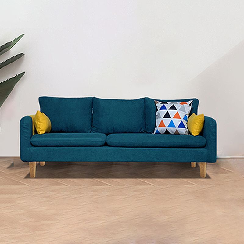 Square Arm Modern Sofa 30"W Linen Sofa for Living Room with Storage