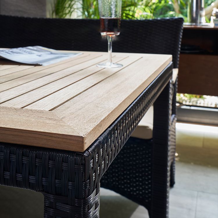 Boho 1/5/7/9 Pcs Patio Dining Table Set Wood Dining Table Set