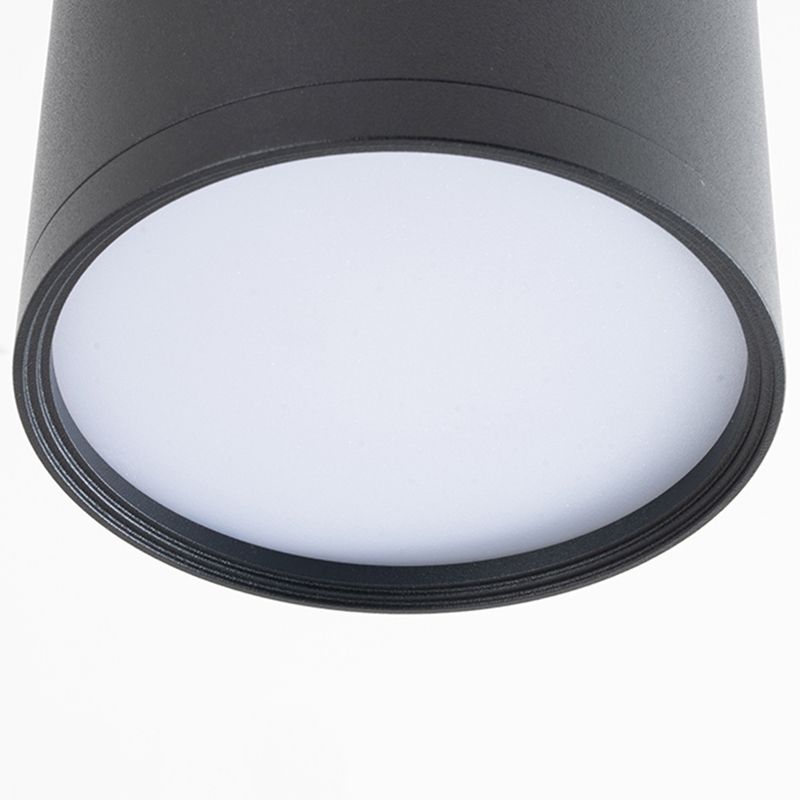 Modern Concise LED Flush Mount Aluminium Cylindrical Ceiling Light with Acrylic Shade