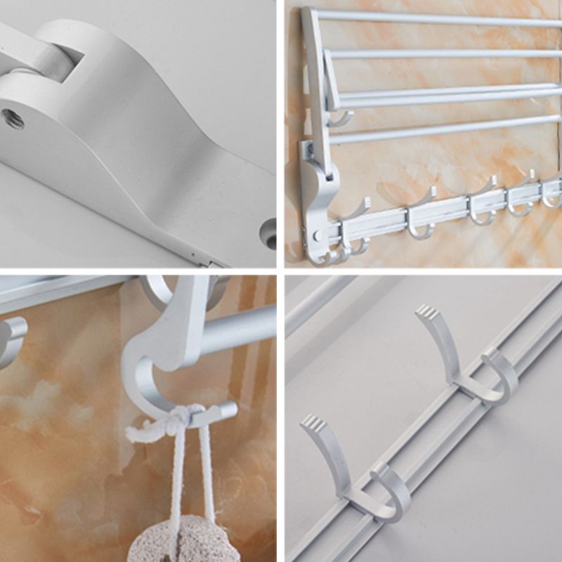 Modern Bathroom Accessories Hardware Set Silver Bathroom Accessory Kit