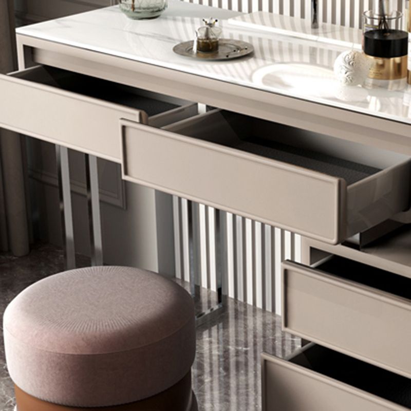 Luxurious Make-up Vanity Stone Top Vanity with 2/4 Storage Drawers