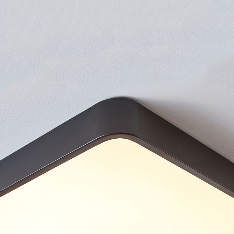 Lámparas de techo de montaje empotrado cuadradas de 1 luz, luz empotrada LED de metal moderno