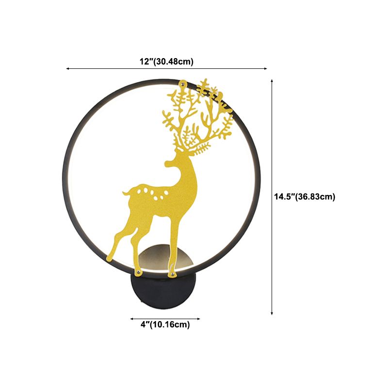 Modern Style Wall Light Creative Deer LED Wall Light Sconce for Bedroom