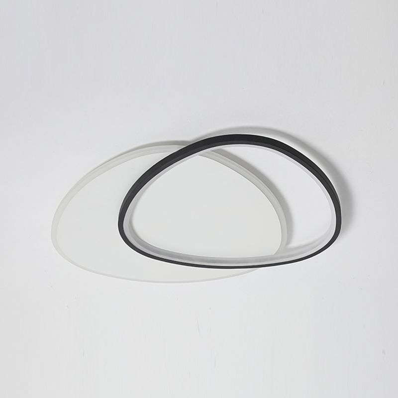 Triángulos modernos iluminación de techo de techo de metal led dormitorio de techo en negro