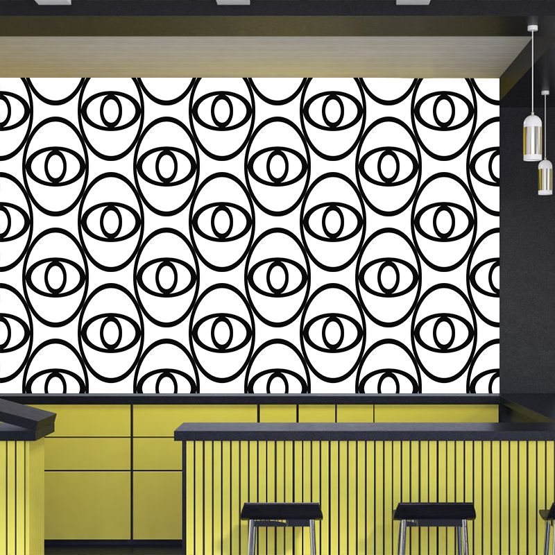 Illustration Geometry Mural Wallpaper Mildew Resistant Wall Covering for House Interior