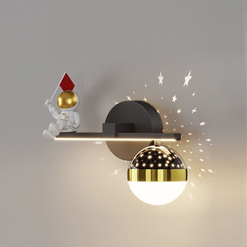 Geometry Shape Wall Lights Kids Style Metal 2 Light Wall Mount Lights