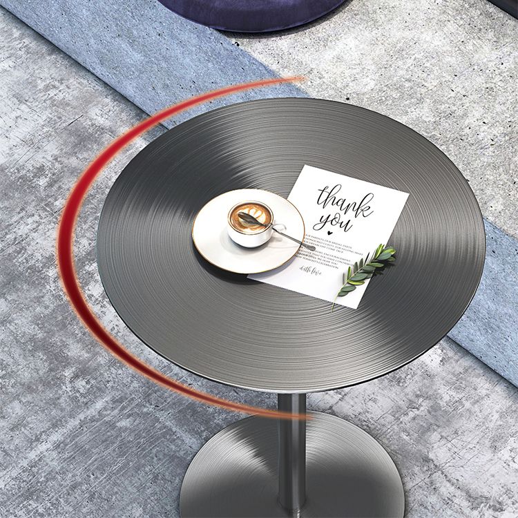 Round Counter Height Metal Dining Table in Steel Industrial Counter Table