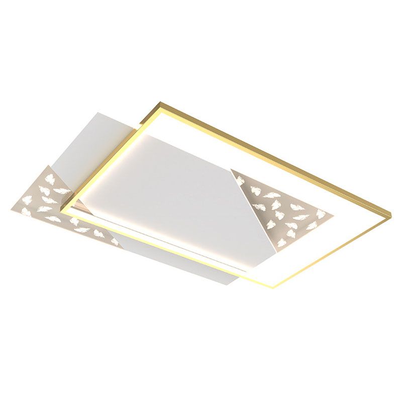 Plafonnier encastré géométrique en acrylique, plafonnier encastré de simplicité moderne