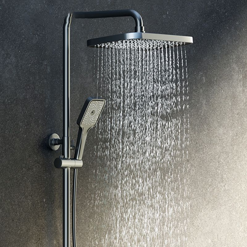 Modern Shower System Slide Bar Adjustable Shower Head Wall Mounted Shower Set