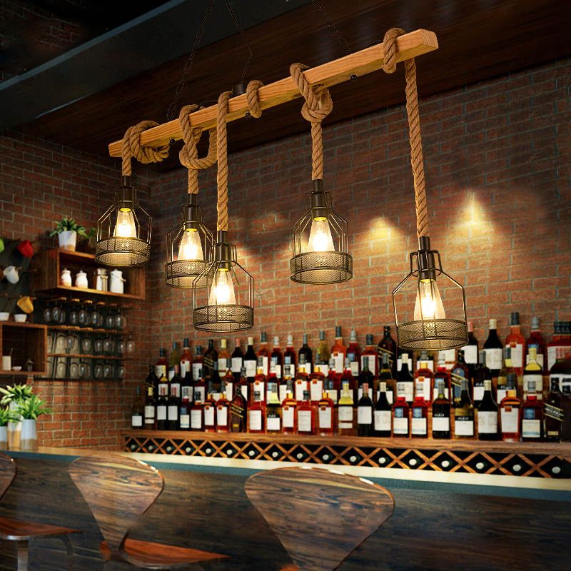 Illuminazione industriale dell'illuminazione dell'isola lampada a sospensione in rete per sala da pranzo