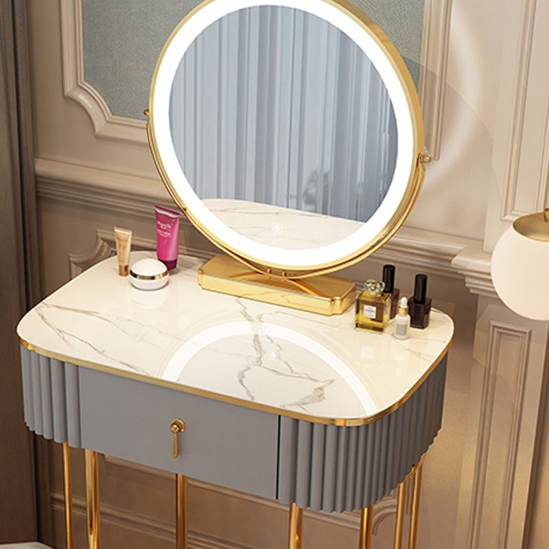 Storage Makeup Vanity Desk Bedroom Dressing Table Stool Set with Drawer