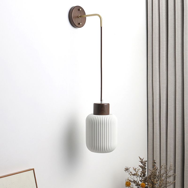 Nordic Wall Light Fixture Geometric Wooden Wall Light Sconce for Bedroom