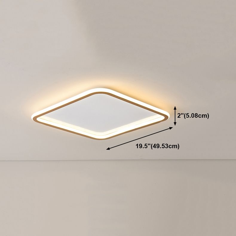Moderna lampada da soffitto a LED con montaggio a incasso Lampada da soffitto con geometria dorata con metallo