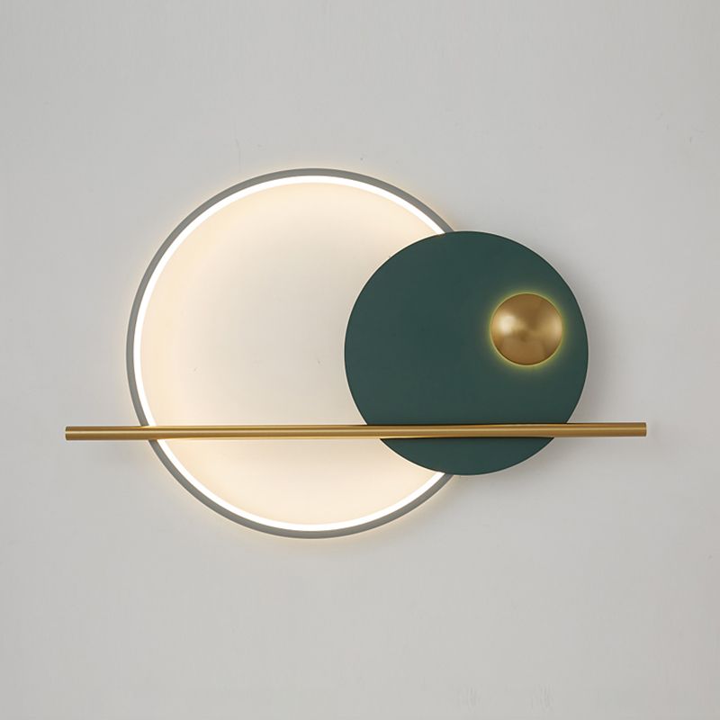 Mid-Century Artistic Sunrise Sconce Light Fixture Metal Living Room LED Wall Mounted Lamp